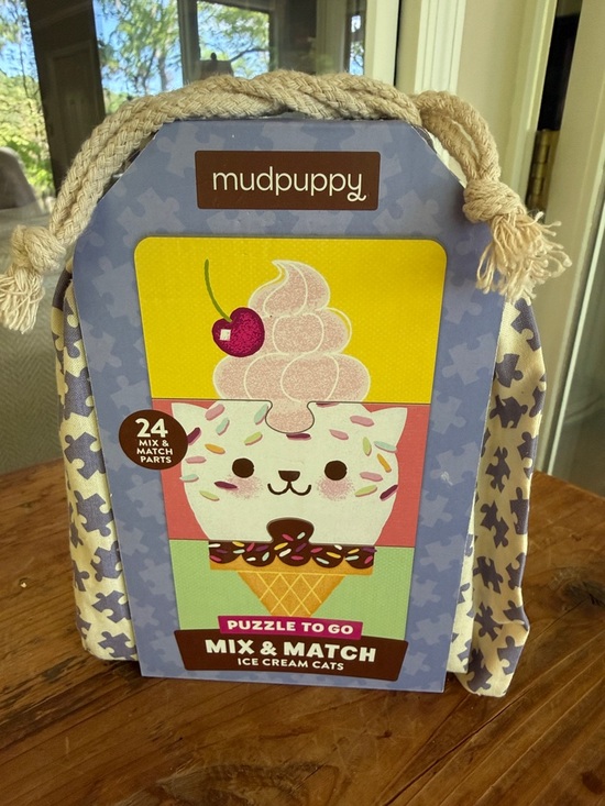 Mudpuppy Other - mudpuppy Mix & Match Ice Cream Cats Puzzle To Go - Purple and Yellow